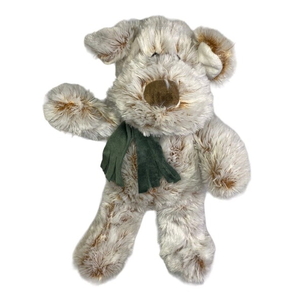 Fiesta Jesus Loves Me Puppy Dog w/ScarfPlush Stuffed Animal Two Tone Ivory Brwn - Picture 6 of 11